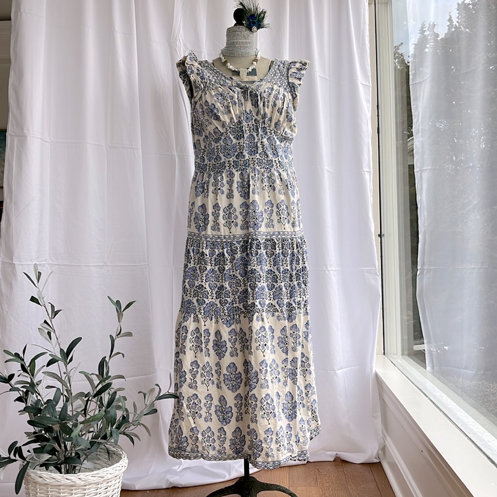 Omika handmade in India boho block print dress size S